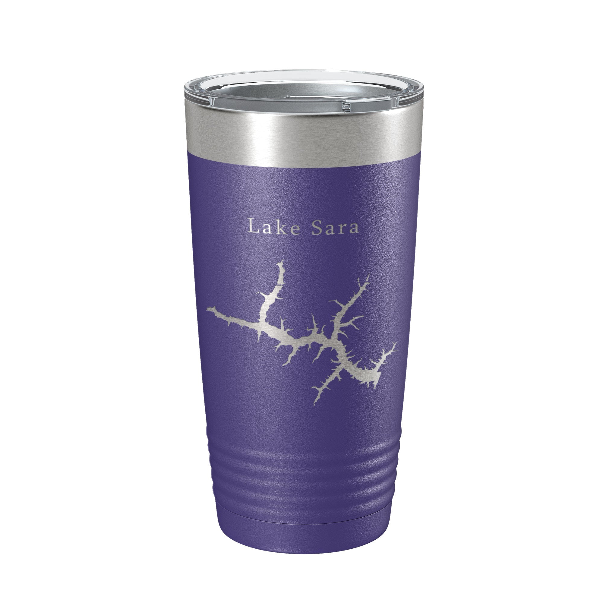 Lake Sara Map Tumbler Travel Mug Insulated Laser Engraved Coffee Cup Illinois 20 oz-15