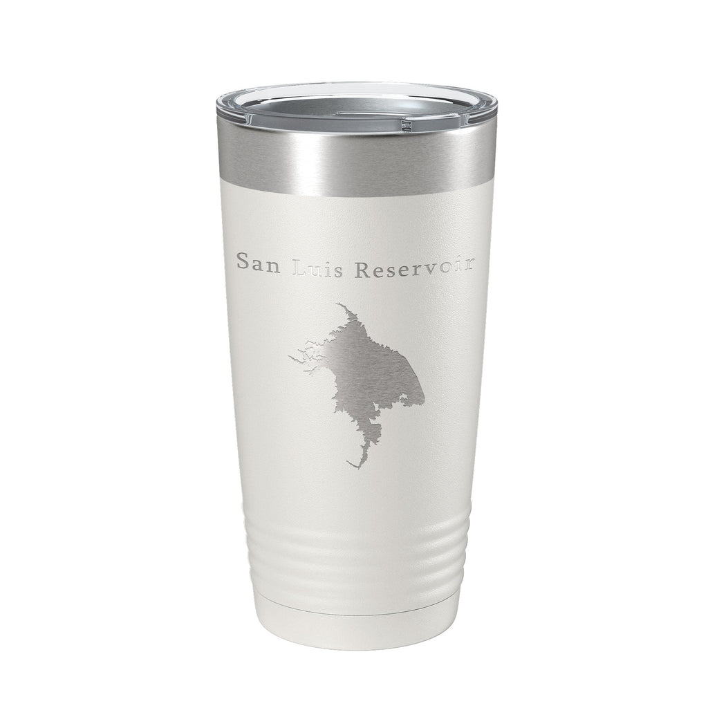 San Luis Reservoir Tumbler Lake Map Travel Mug Insulated Laser Engraved Coffee Cup California 20 oz-1