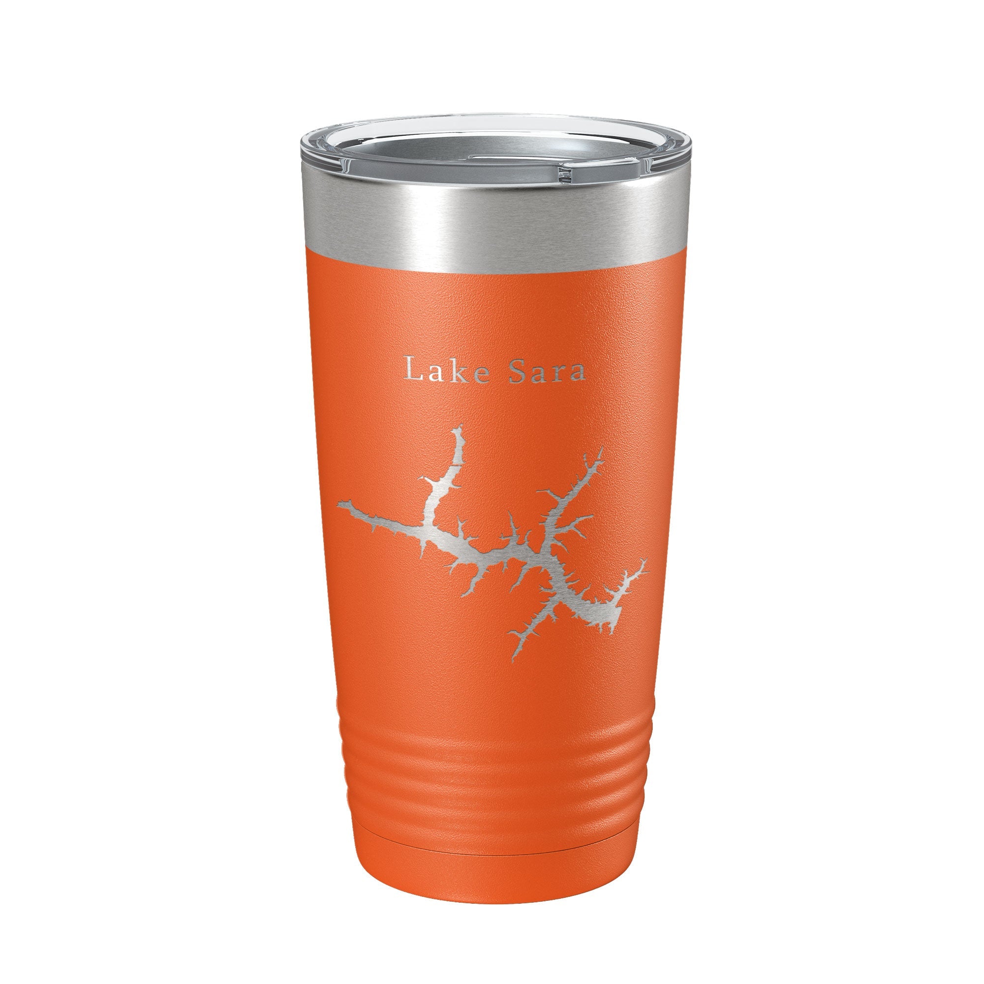 Lake Sara Map Tumbler Travel Mug Insulated Laser Engraved Coffee Cup Illinois 20 oz-17