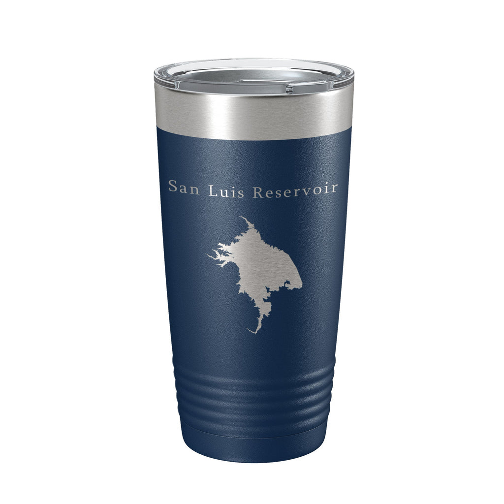 San Luis Reservoir Tumbler Lake Map Travel Mug Insulated Laser Engraved Coffee Cup California 20 oz-2