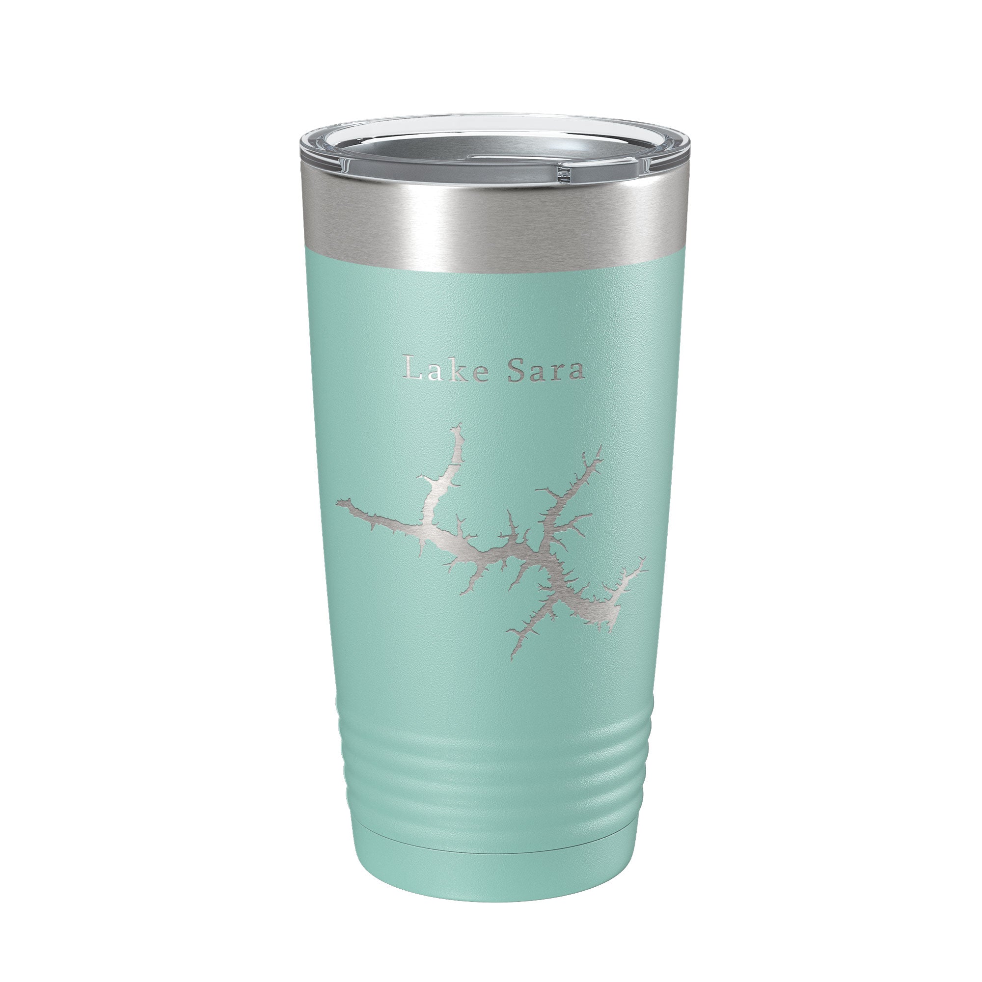 Lake Sara Map Tumbler Travel Mug Insulated Laser Engraved Coffee Cup Illinois 20 oz-12