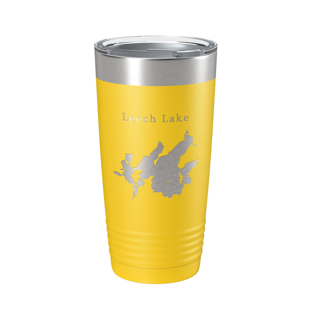 Leech Lake Map Tumbler Travel Mug Insulated Laser Engraved Coffee Cup Minnesota 20 oz-4