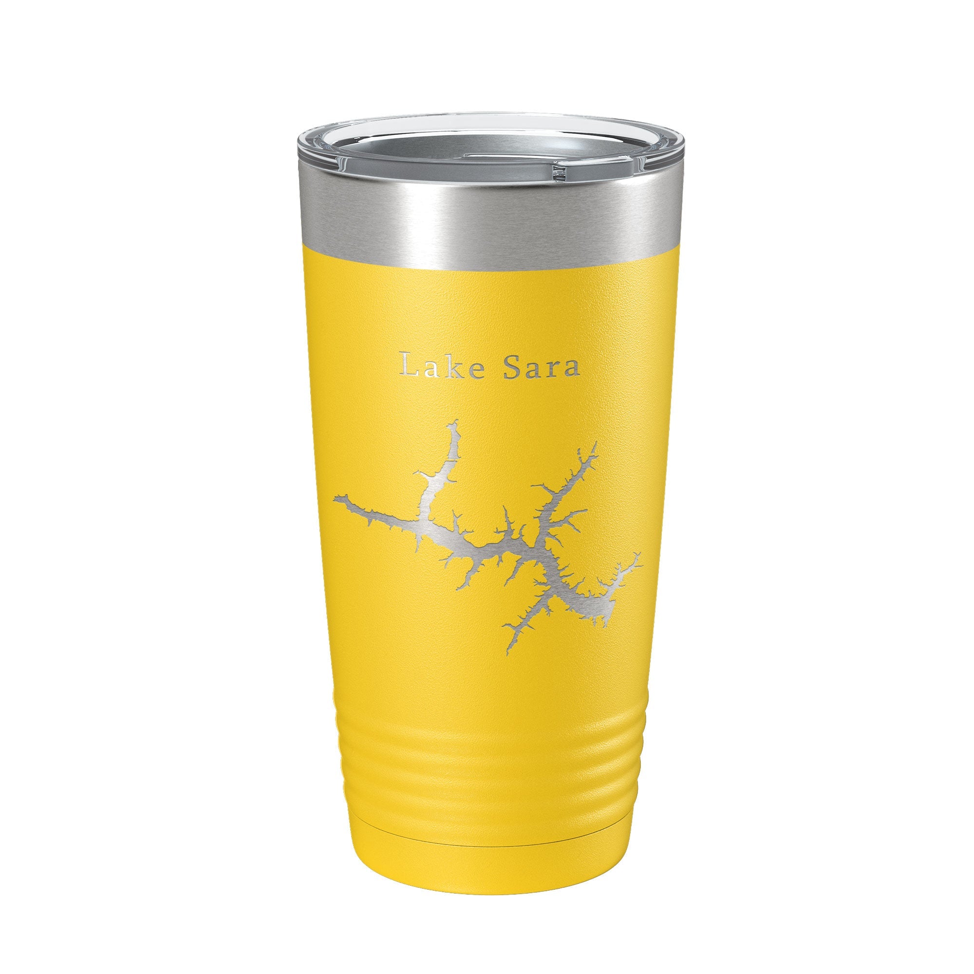 Lake Sara Map Tumbler Travel Mug Insulated Laser Engraved Coffee Cup Illinois 20 oz-4