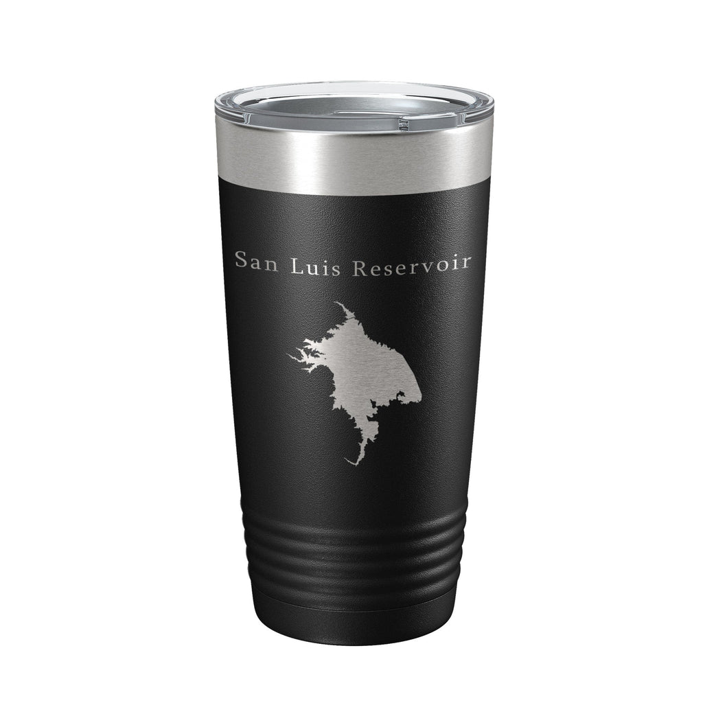 San Luis Reservoir Tumbler Lake Map Travel Mug Insulated Laser Engraved Coffee Cup California 20 oz-0