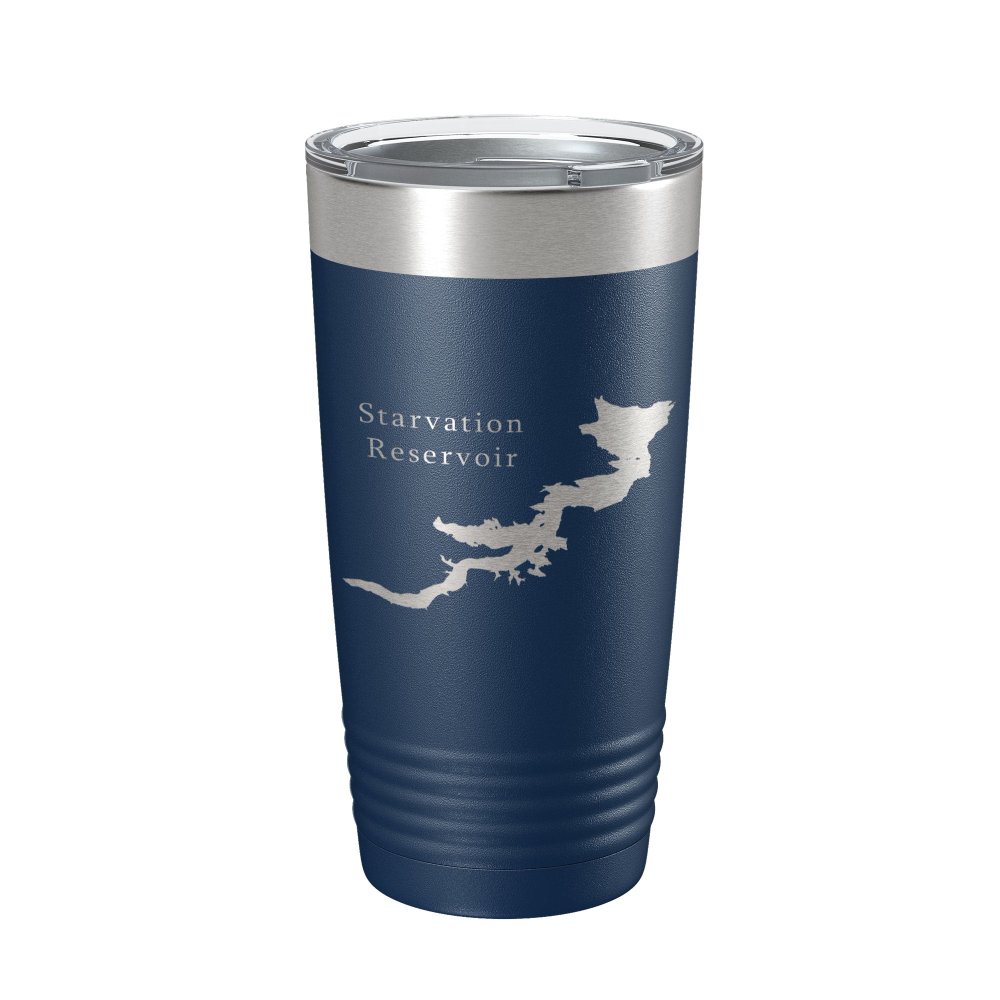 Starvation Reservoir Tumbler Lake Map Travel Mug Insulated Laser Engraved Coffee Cup Utah 20 oz-2