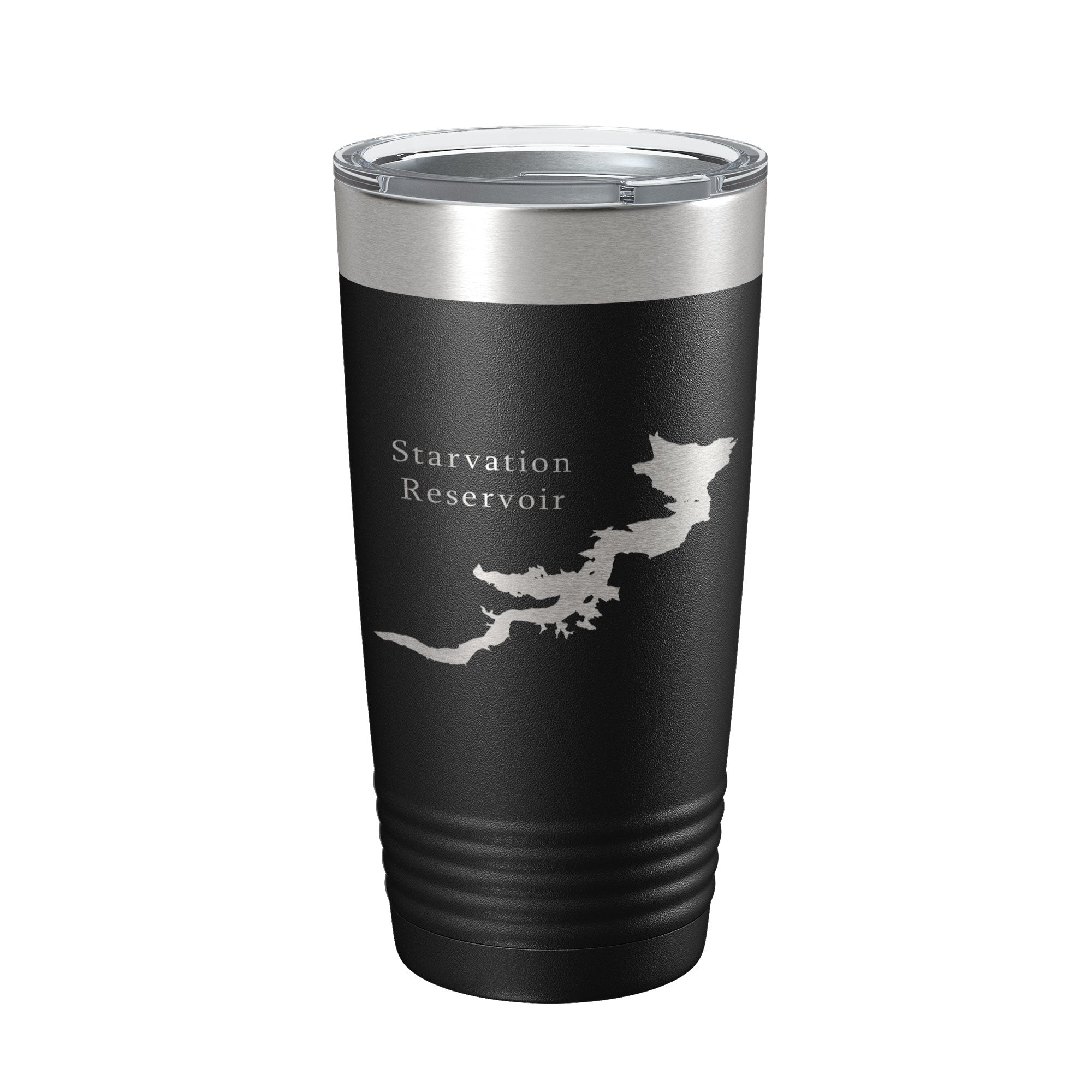 Starvation Reservoir Tumbler Lake Map Travel Mug Insulated Laser Engraved Coffee Cup Utah 20 oz-0
