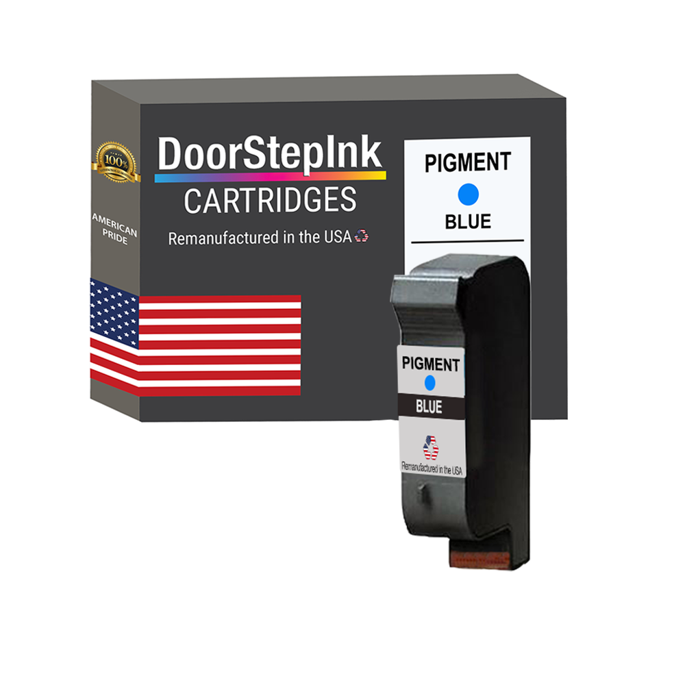 DoorStepInk TIJ Pigment Blue Ink Cartridge Made in the USA-0