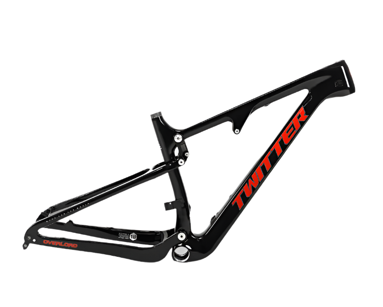 TWITTER OVERLORD Full Suspension Carbon MTB Frame – T800 Mix, 29"/27.5", AM, with DNM Rear SHOX-3