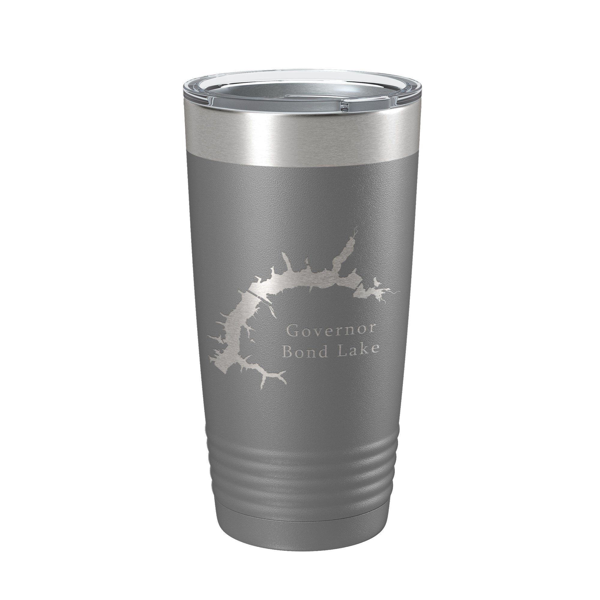Governor Bond Lake Map Tumbler Travel Mug Insulated Laser Engraved Coffee Cup Illinois 20 oz-16