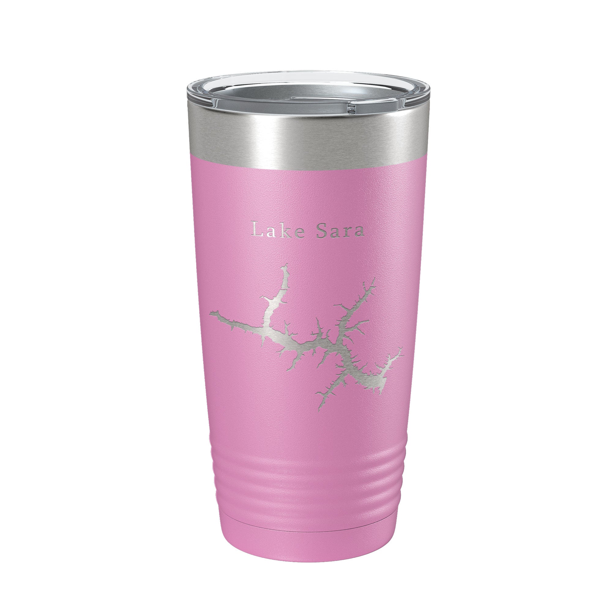 Lake Sara Map Tumbler Travel Mug Insulated Laser Engraved Coffee Cup Illinois 20 oz-14