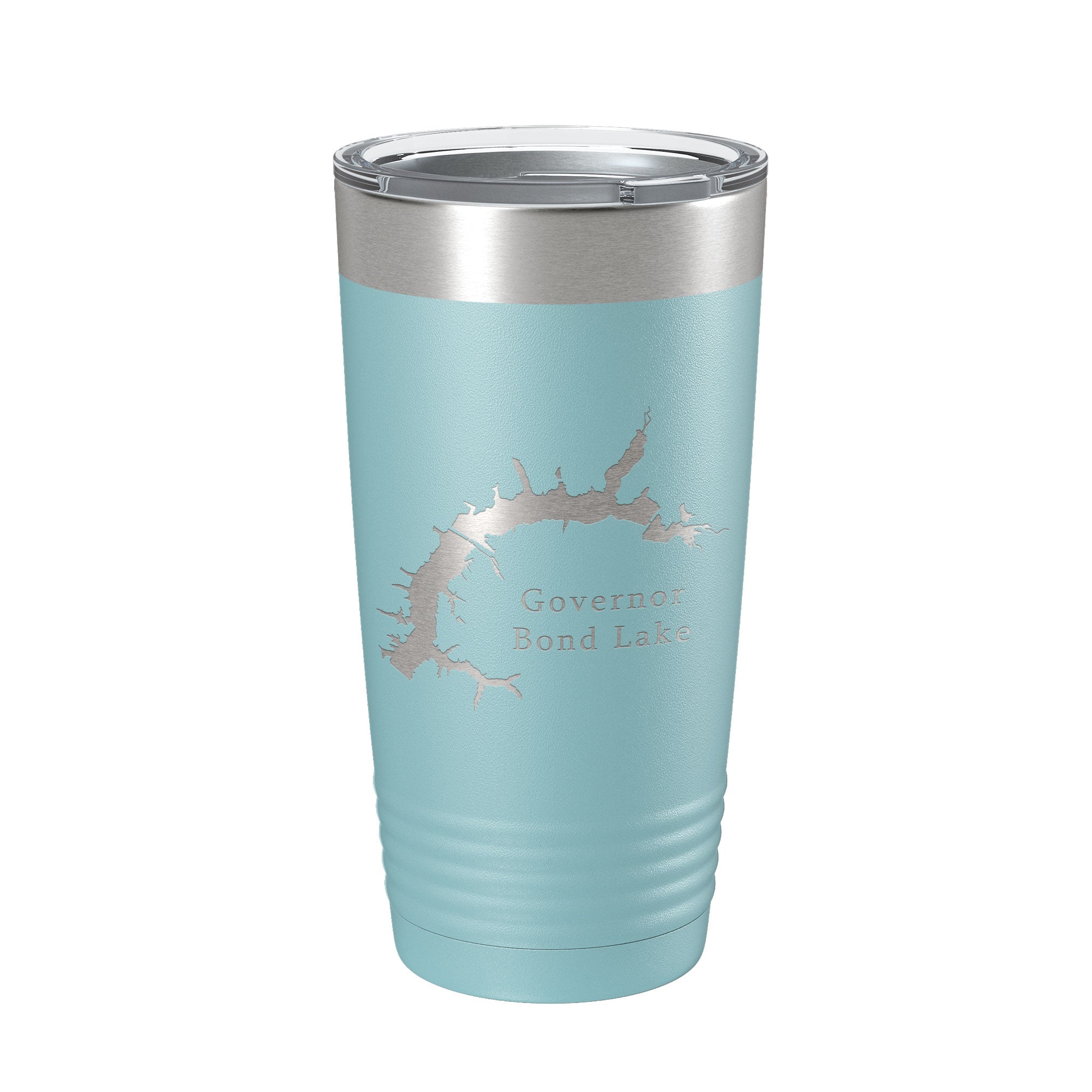 Governor Bond Lake Map Tumbler Travel Mug Insulated Laser Engraved Coffee Cup Illinois 20 oz-13