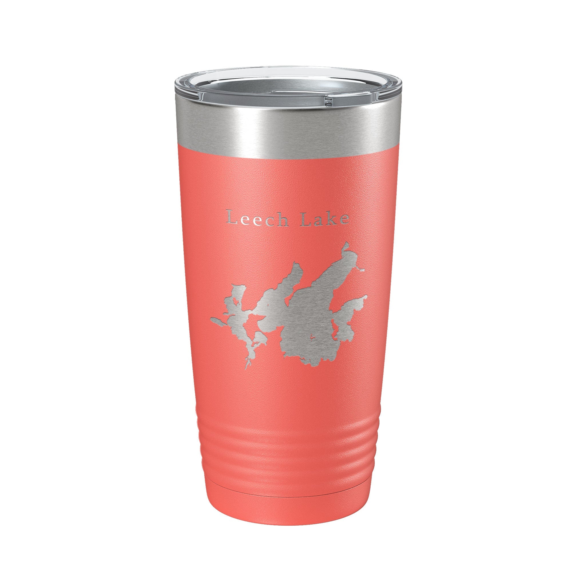Leech Lake Map Tumbler Travel Mug Insulated Laser Engraved Coffee Cup Minnesota 20 oz-20
