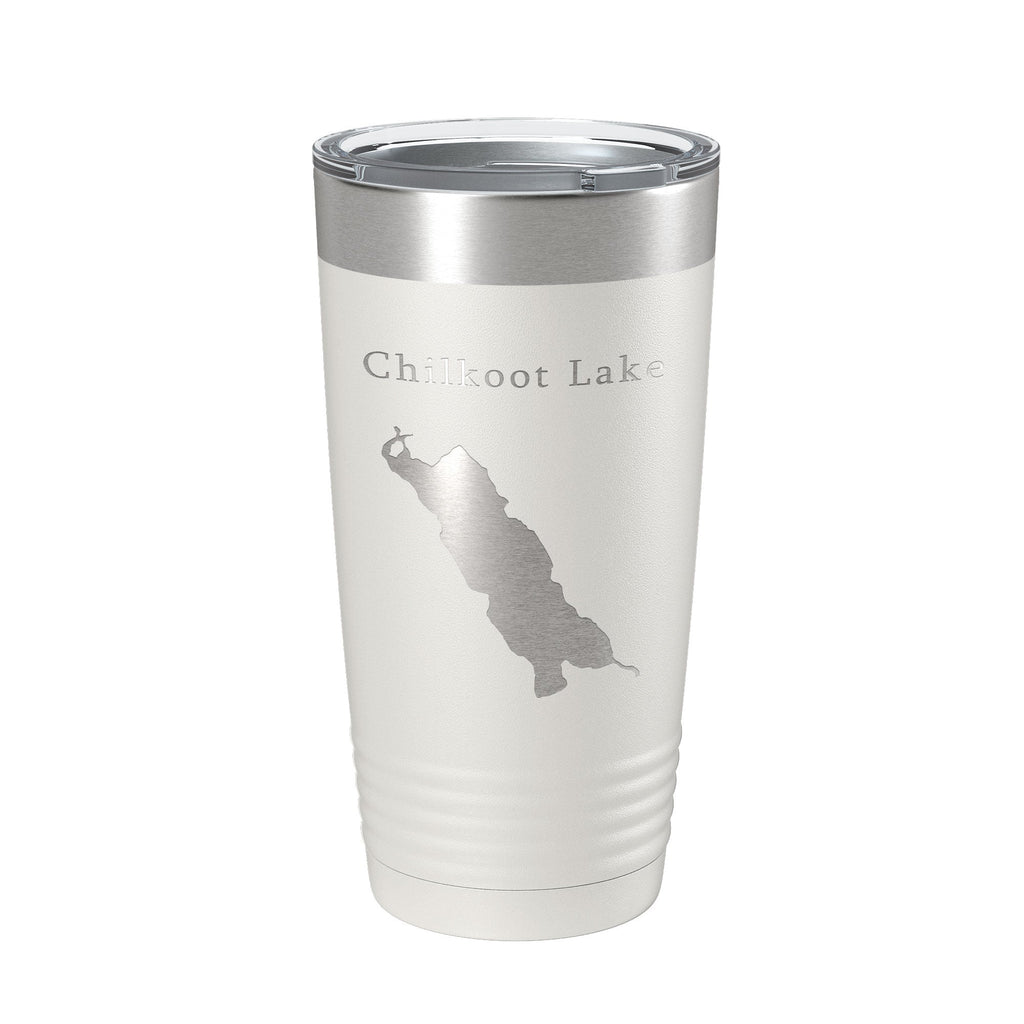 Chilkoot Lake Map Tumbler Travel Mug Insulated Laser Engraved Coffee Cup Alaska 20 oz-1