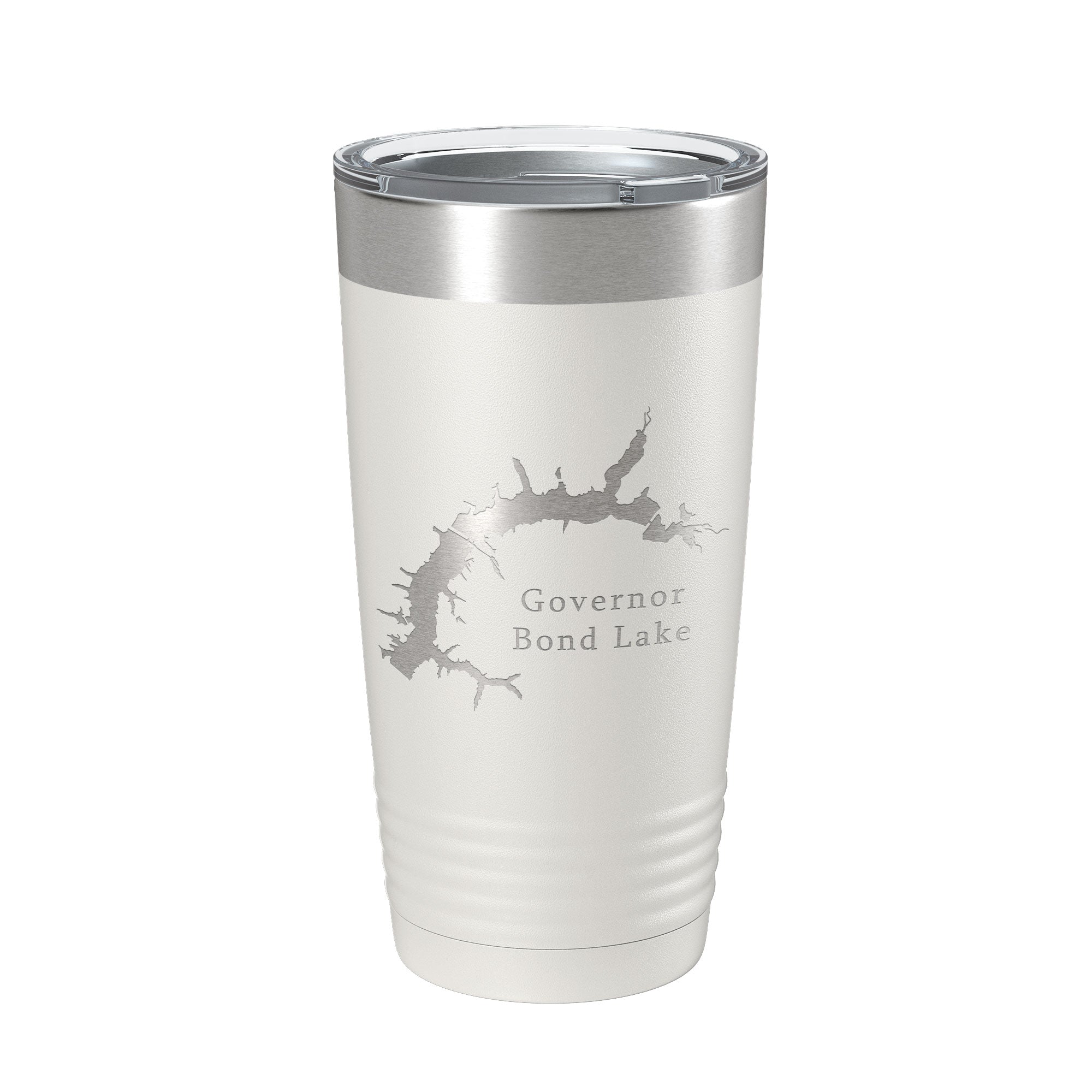 Governor Bond Lake Map Tumbler Travel Mug Insulated Laser Engraved Coffee Cup Illinois 20 oz-7