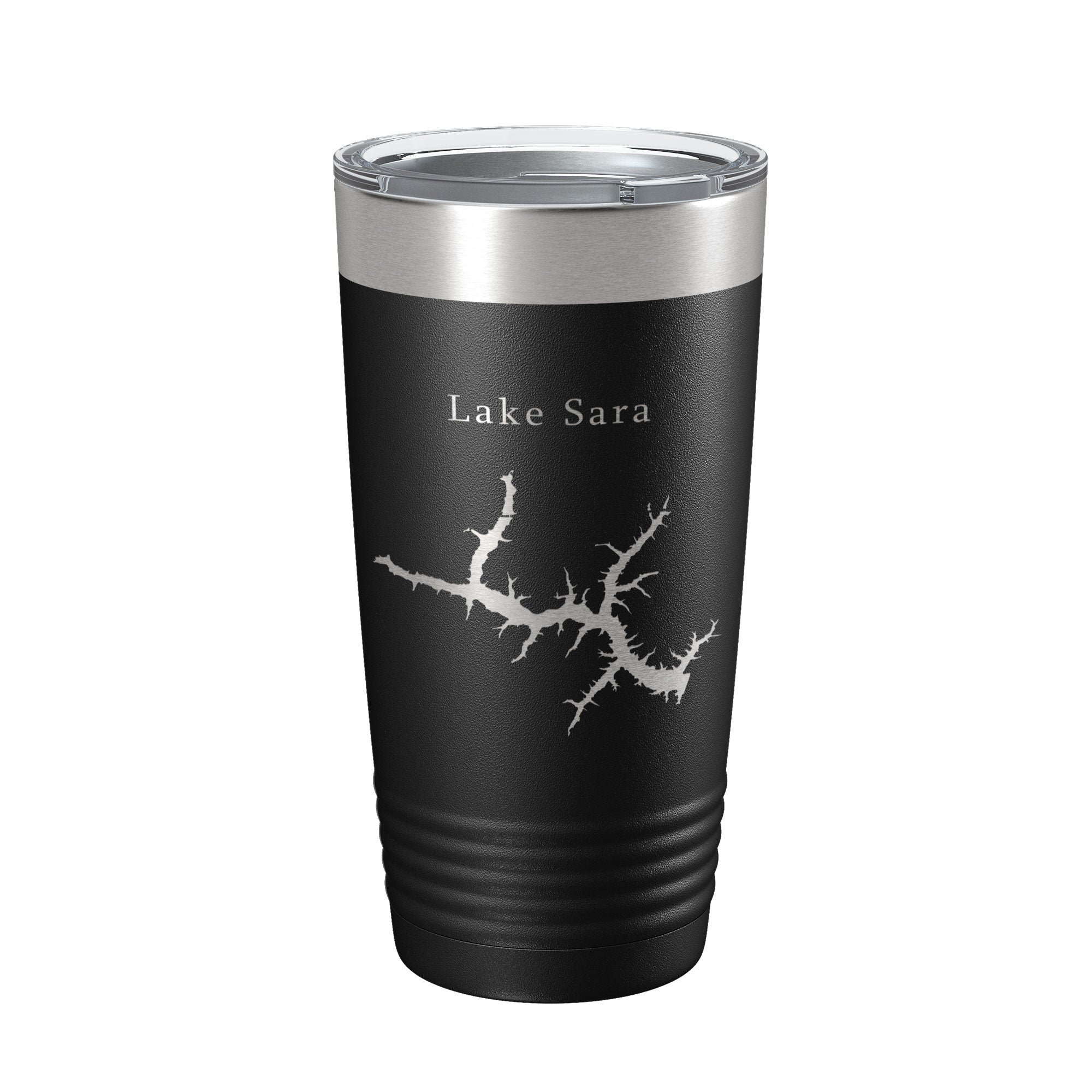 Lake Sara Map Tumbler Travel Mug Insulated Laser Engraved Coffee Cup Illinois 20 oz-5